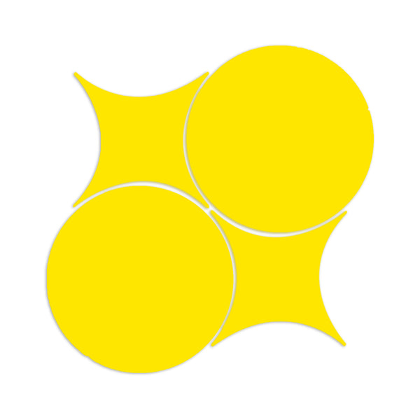 Rombo & Circle Combo Yellow 8"