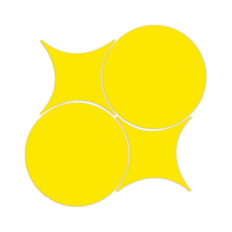 Rombo & Circle Combo Yellow 8"