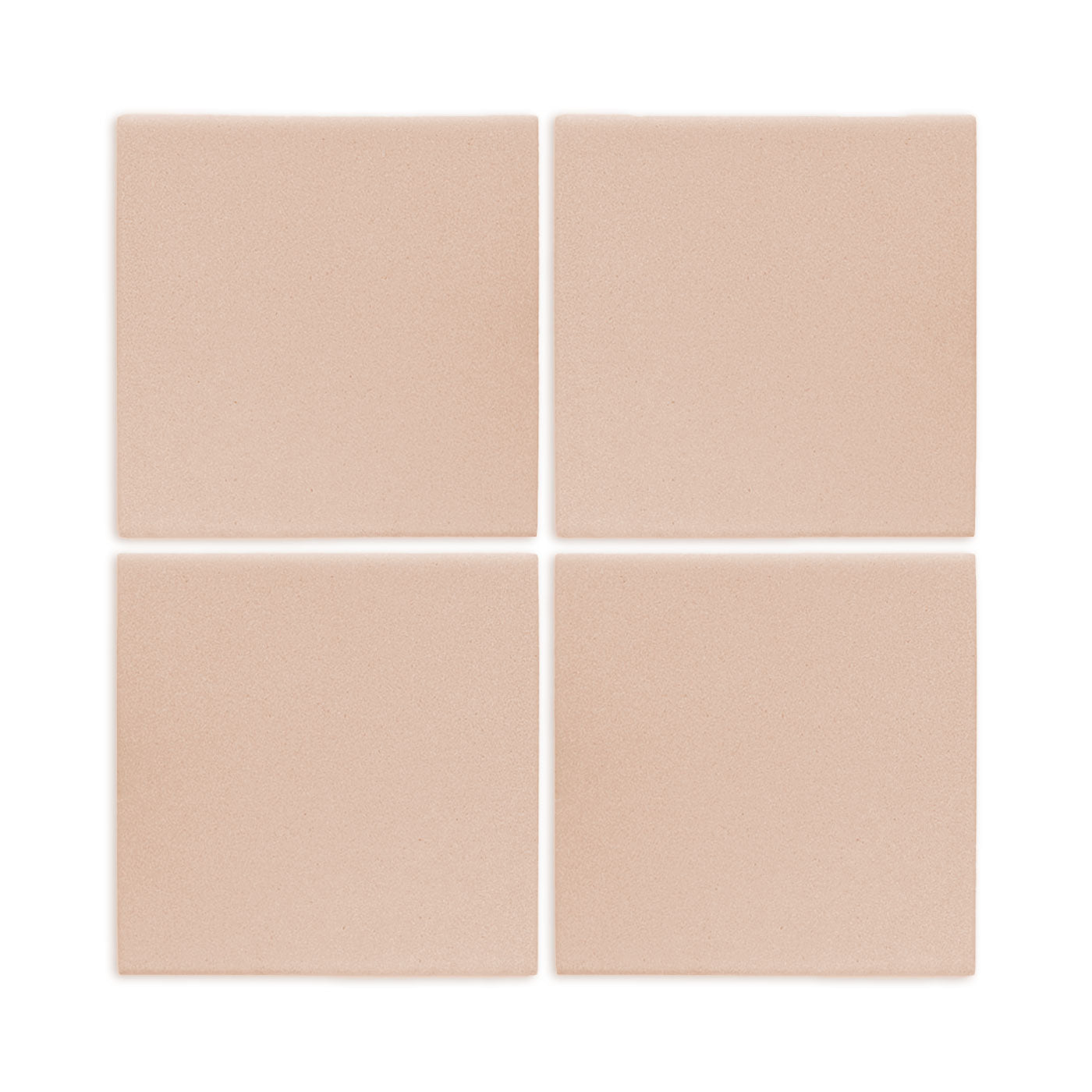 Four sand-colored square clay tiles by Clay Imports, subtly textured and arranged in a 2x2 grid.