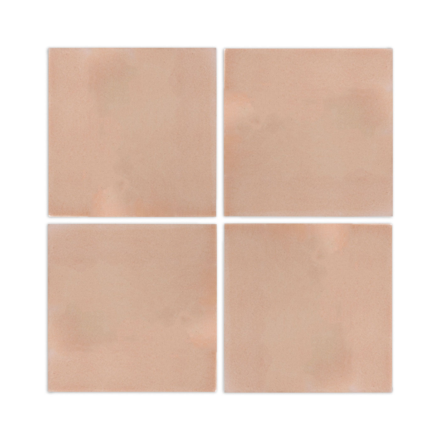 Opaque 8x8 clay tiles by Clay Imports, light peach in a 2x2 grid with subtle texture.