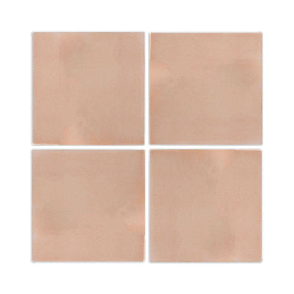 Opaque 8x8 clay tiles by Clay Imports, light peach in a 2x2 grid with subtle texture.