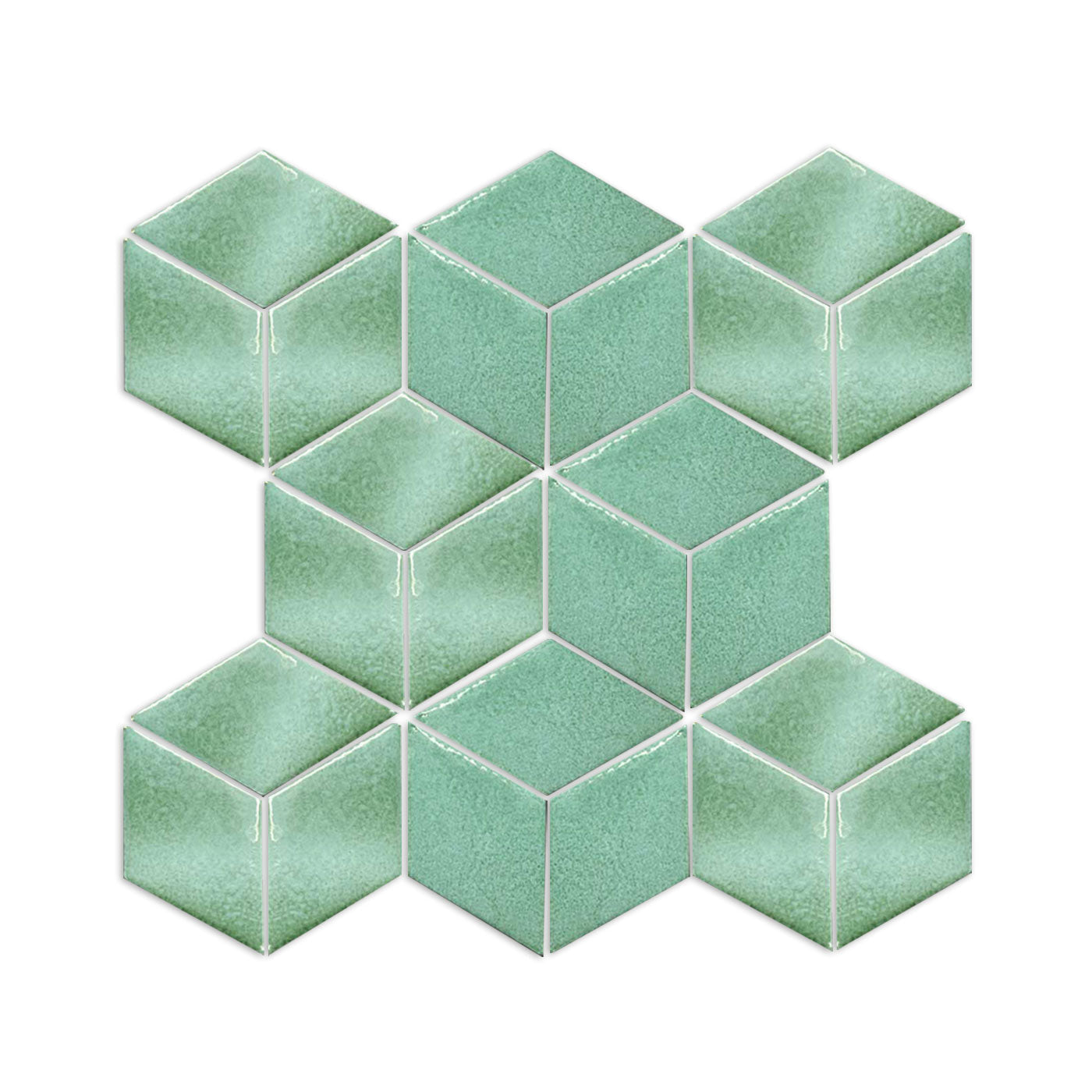 [Sample] Glazed Diamond Light Green 8"