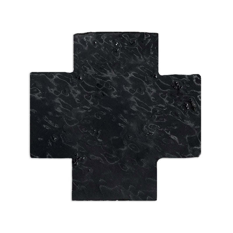 [Sample] Glazed Swiss Cross Noir Black 6"