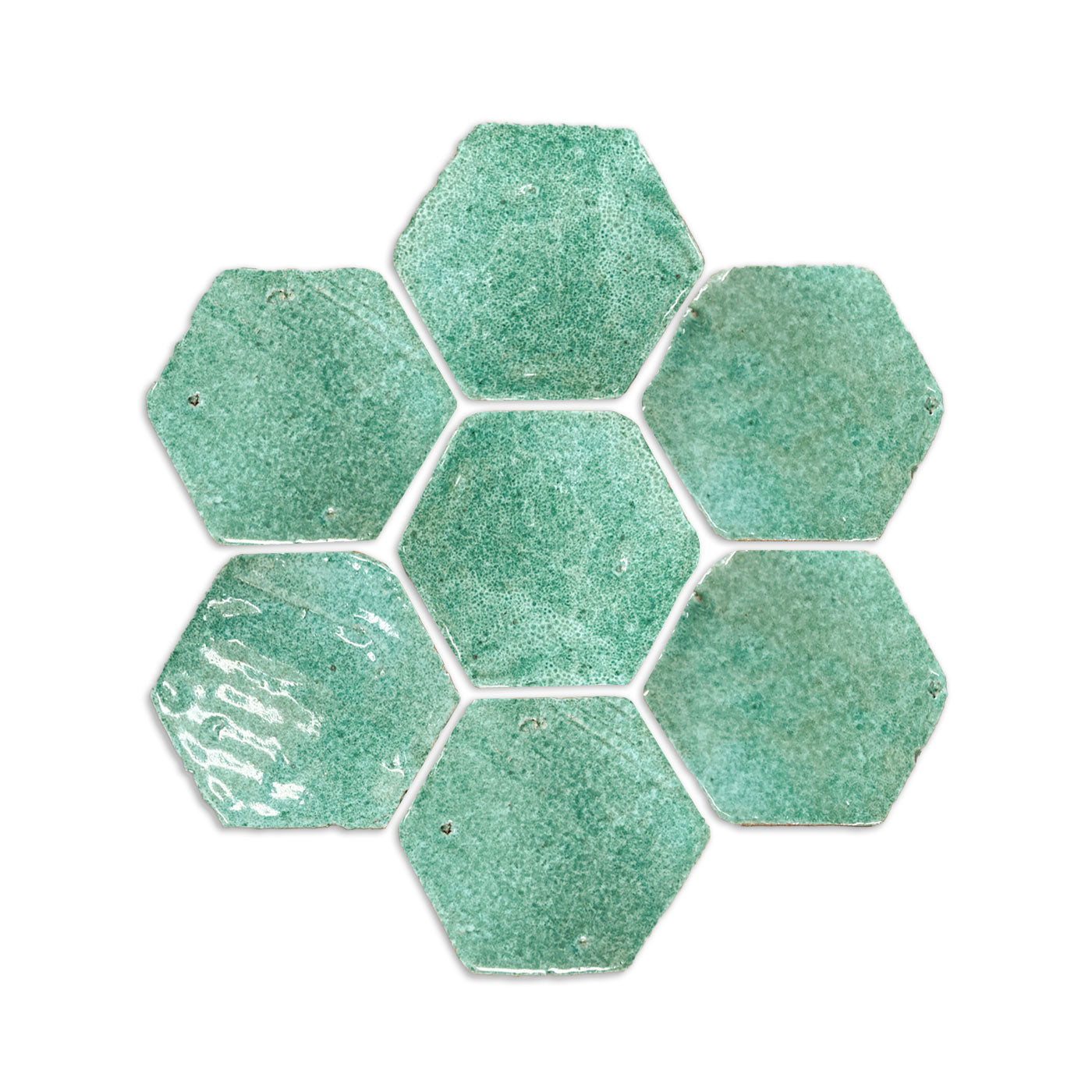 [Bundle] Glazed Hexagon Light Green 4" | 14 SF