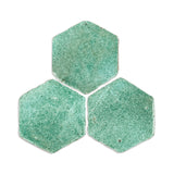 Glazed Hexagon Antique Light Green 4"