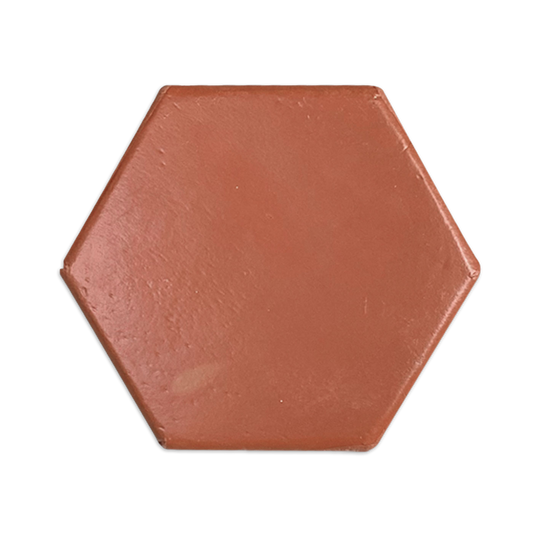 [Sample] D'Hanis Red Terracotta Hexagon 8"