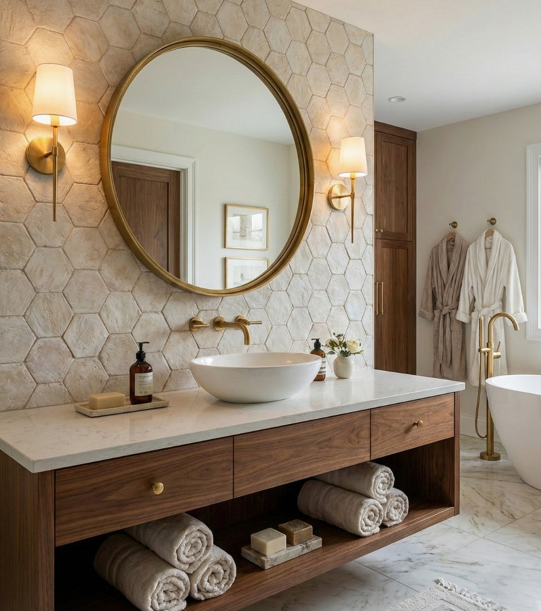 Hexagon Antique French Country 8