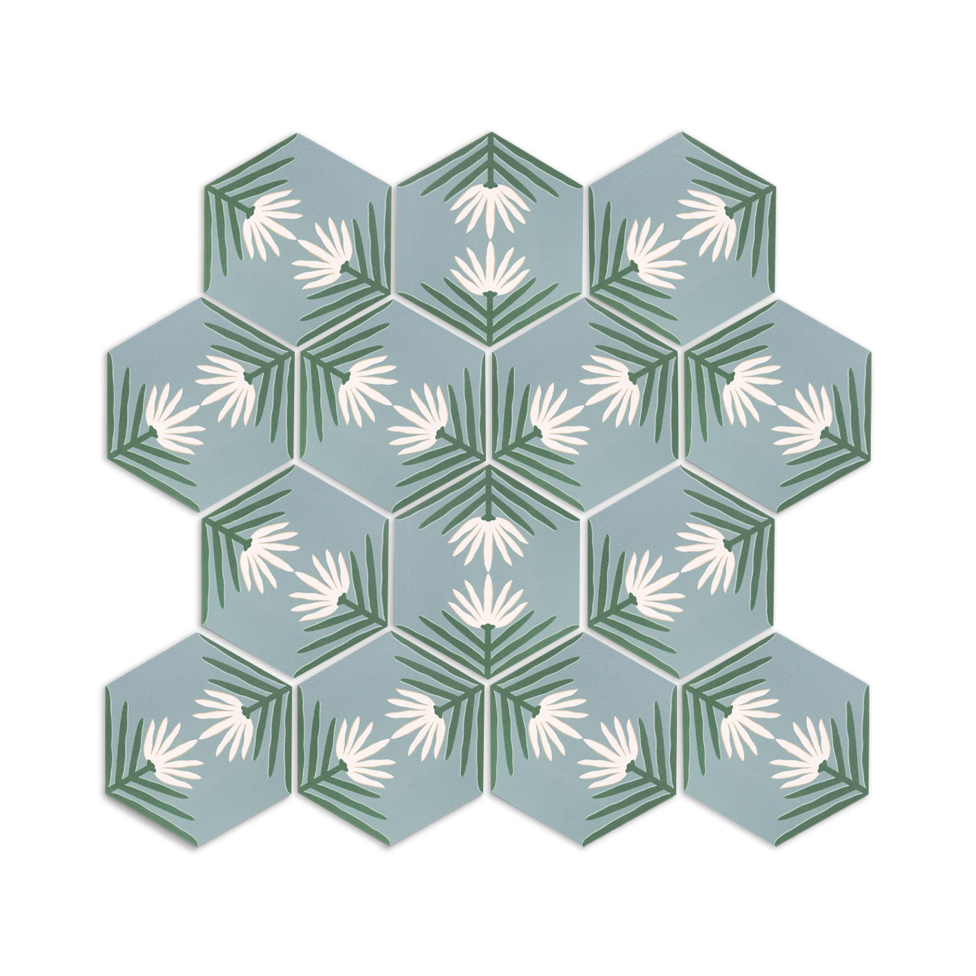 klowes 35x9 tile WS Tiles Porcelain Perfection White with Black Cross 10-in x 12-in Matte Porcelain Hexagon Mosaic Floor and Wall ( 9.19-sq ft / Carton ) in the Tile department at Lotus Tile Cantina Blue