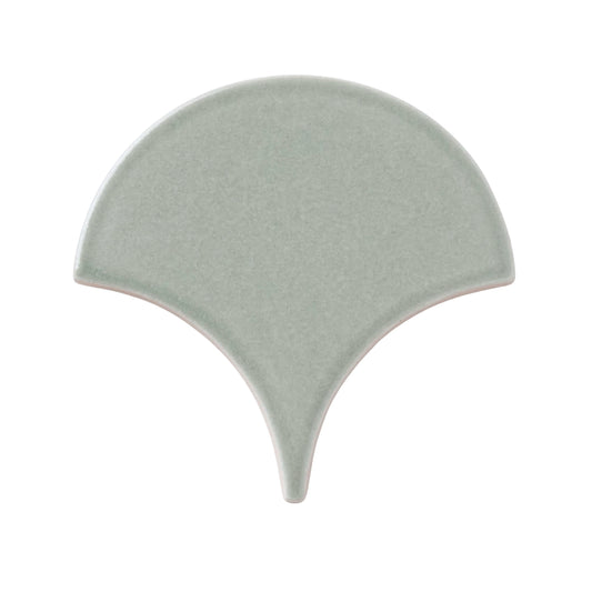 Arctic Gloss abanico sample tile by Clay Imports, showing a speckled texture.