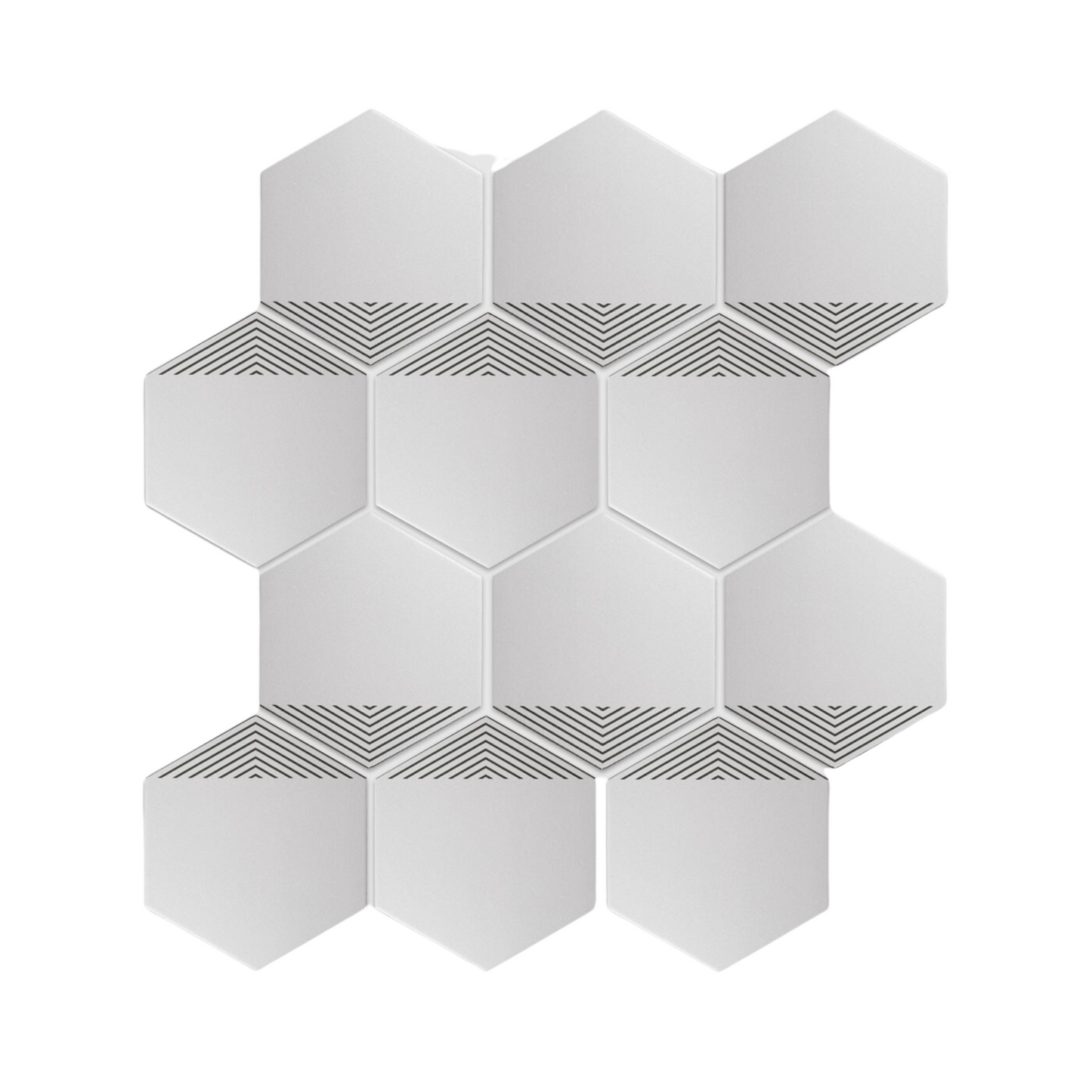 [Bundle] Hexagon Nib Burro Gray 8" | 5 SF