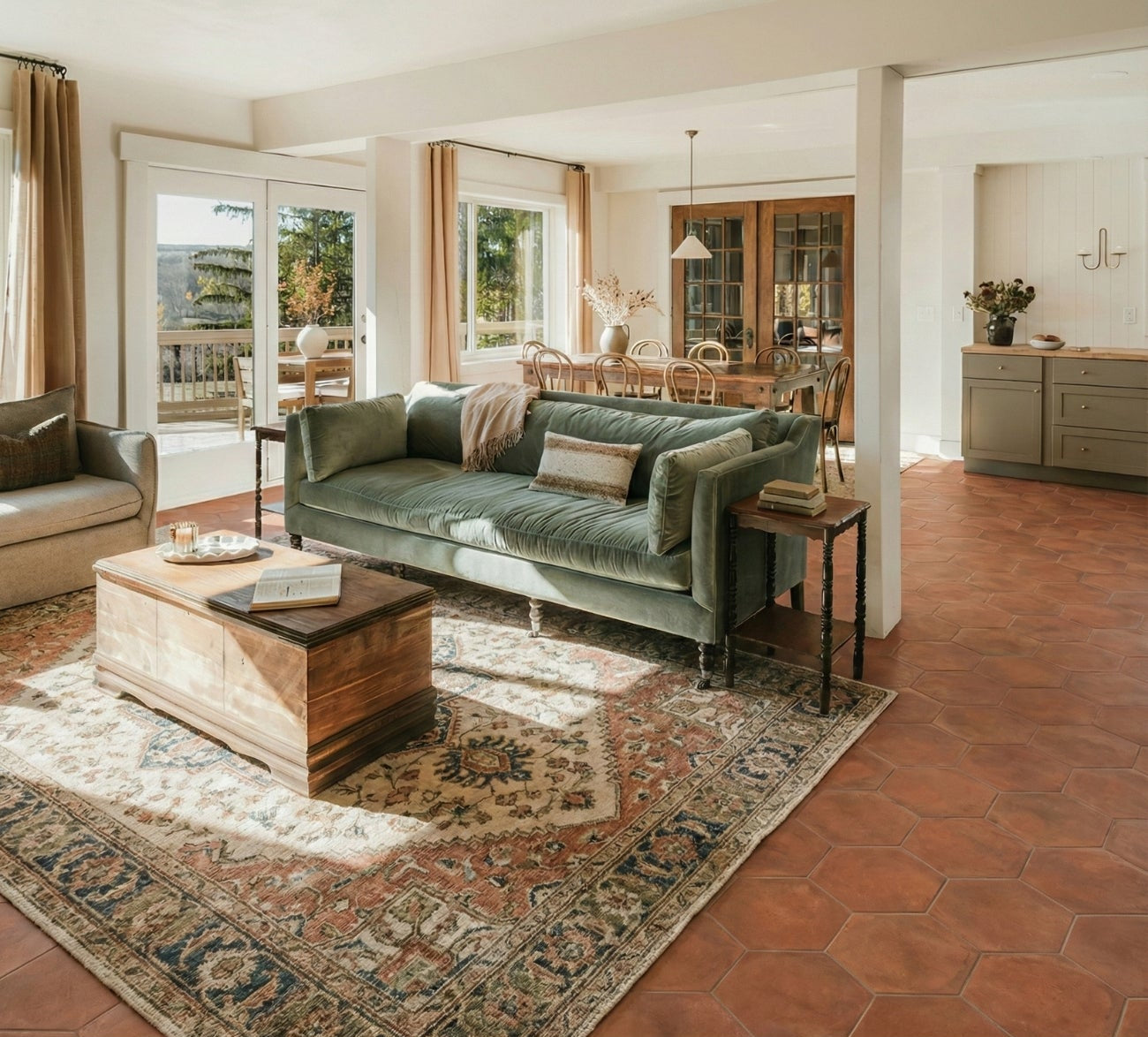 Cotto Umber Hexagon 13