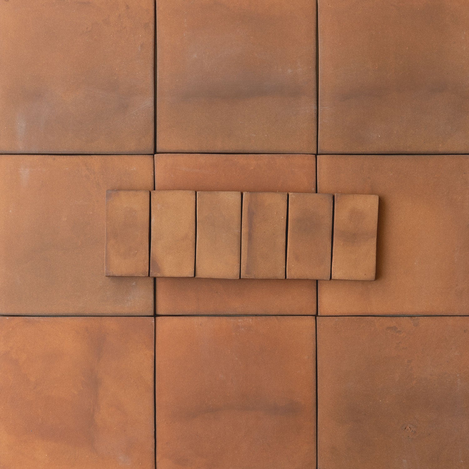茶 coto Cotto Umber Tile Sample – Dark Brown Matte Finish | Clay Imports