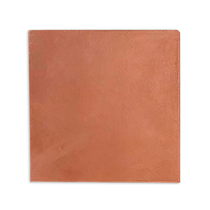 D'Hanis Red Terracotta Sample by Clay Imports, a square tile with an earthy, textured surface and subtle bumps.