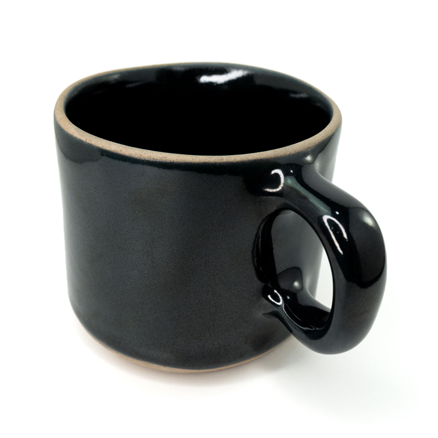 Set of 4 Extra Large Ceramic Mug Set, Mug Handleless 18oz, Matte Black Mug  Set, Stoneware Coffee Mug Without Handle, XL Tall Mugs No Handle 