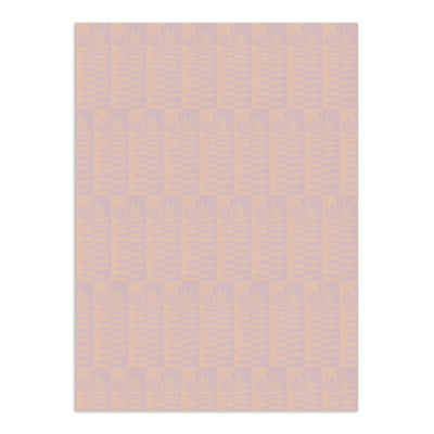 Pink and purple botanical wallpaper by Clay Imports with an alternating checkered leaf pattern and subtle texture.