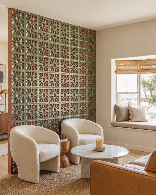 Glazed Breeze Block Petalo Evergreen