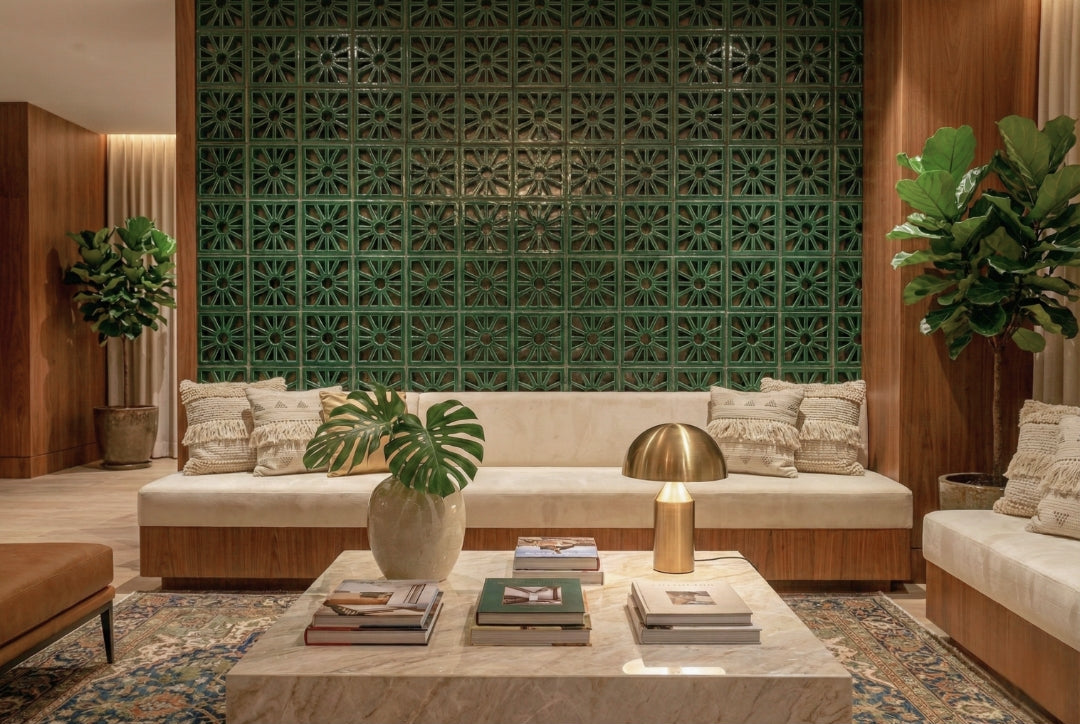 Glazed Breeze Block Petalo Evergreen