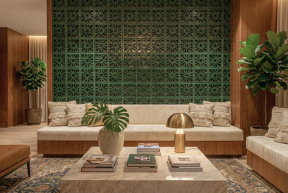 Glazed Breeze Block Petalo Evergreen