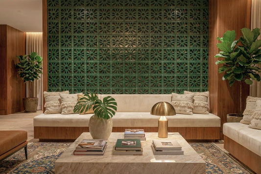 Glazed Breeze Block Petalo Evergreen