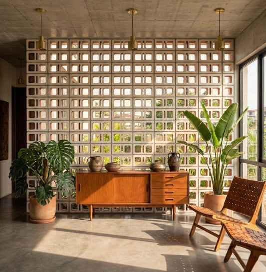 Glazed Breeze Block Ventana Tupelo Blanco