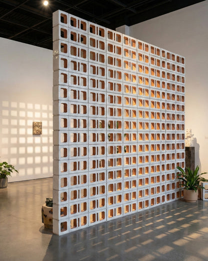 Glazed Breeze Block Ventana White