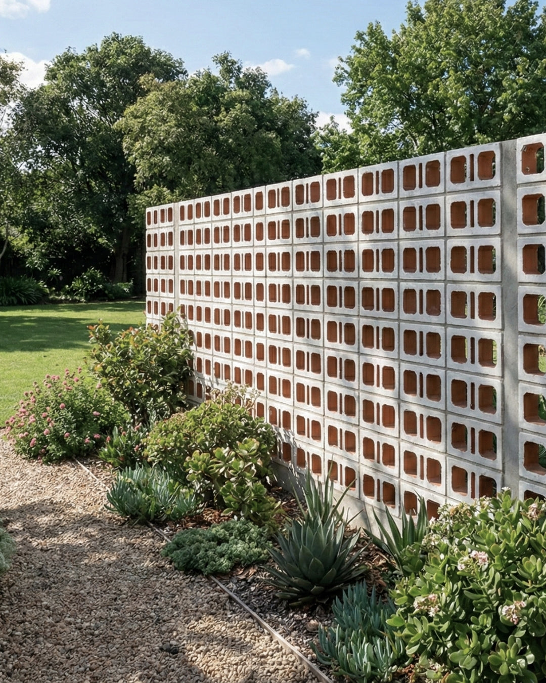 Glazed Breeze Block Ventana White