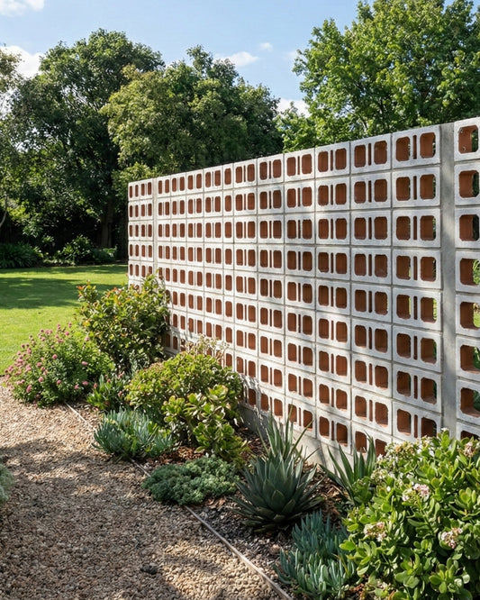 Glazed Breeze Block Ventana White