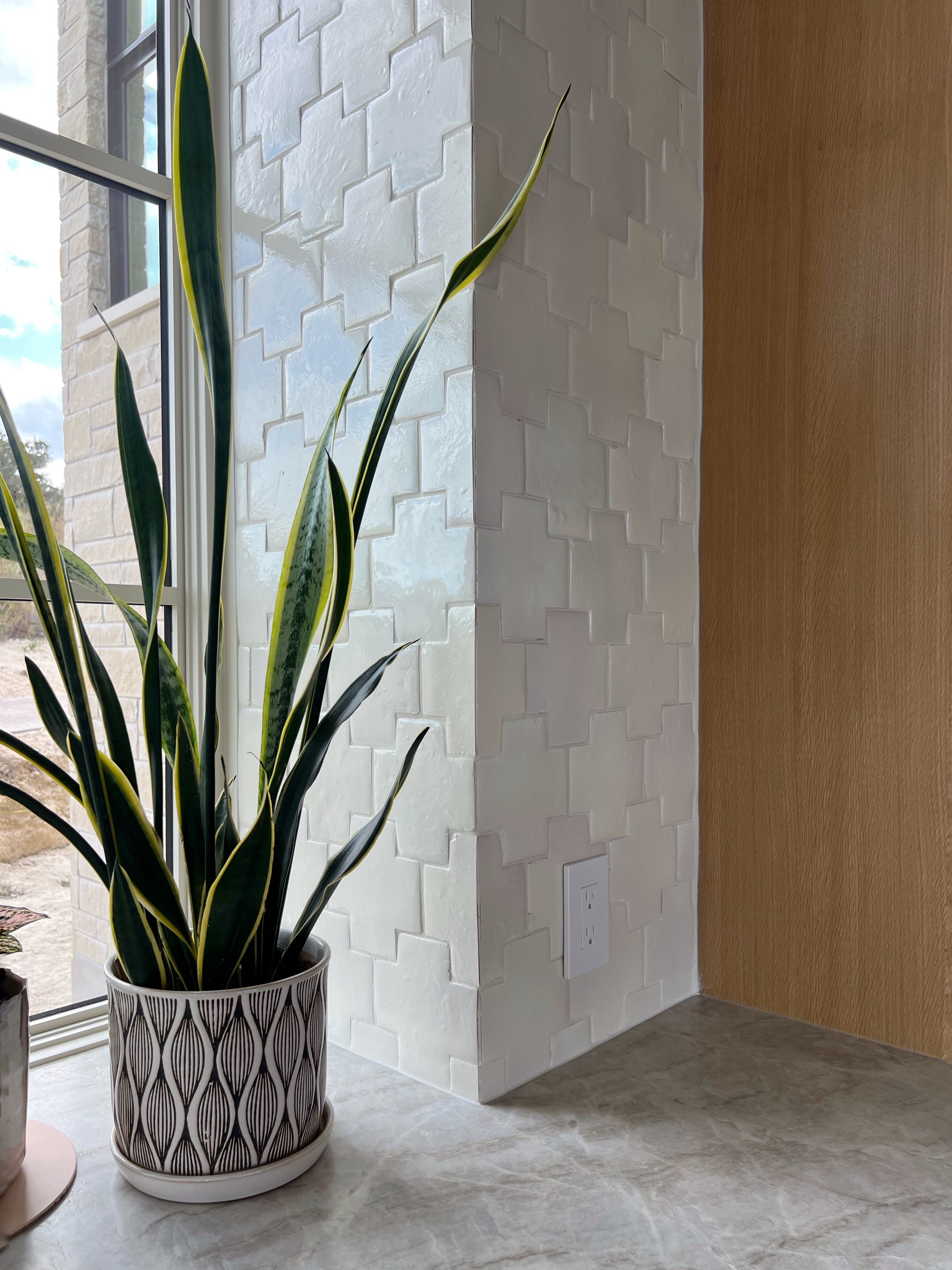 Glazed Swiss Cross Tupelo Blanco 6