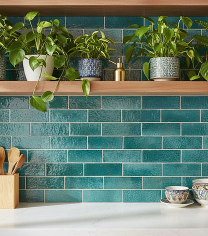 Glazed Thin Brick Grotto Green 2.5x8