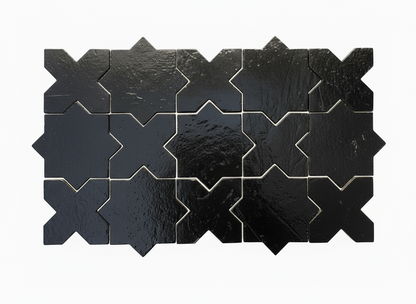 [Bundle] Glazed Antique Star & Cross Noir Black 5.5 | 14 SF