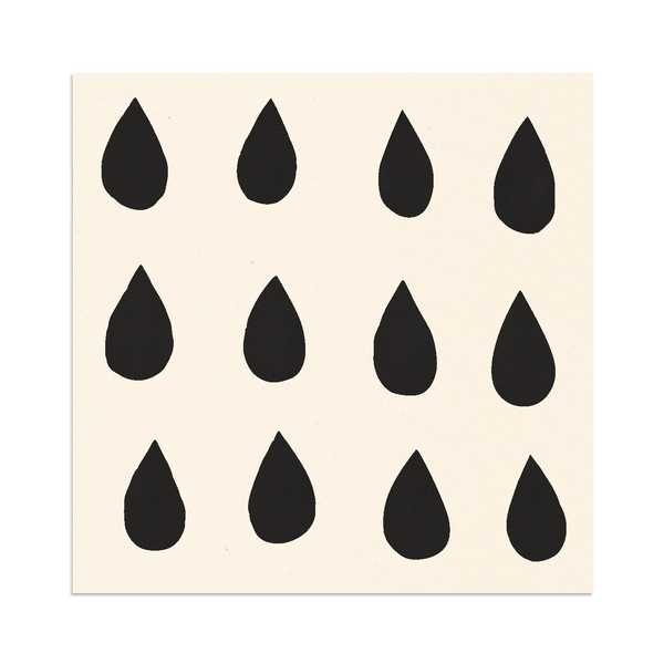 [Sample] Rain Vocho White Pitch Black 8"x8"