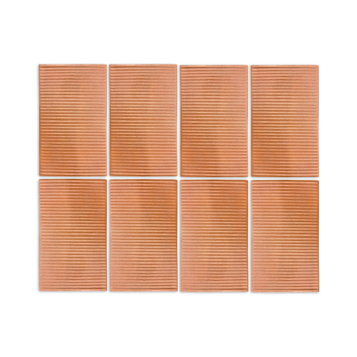 Ribbed Terracotta Satin 8.5"x11.5"