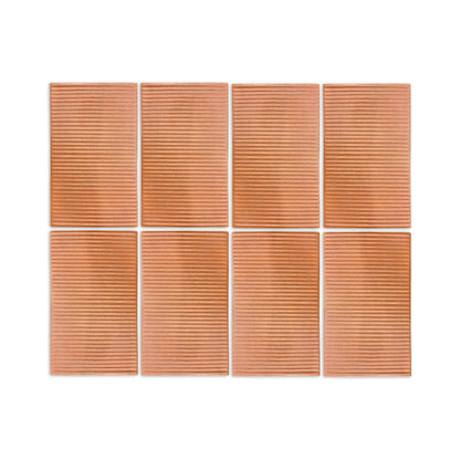 Ribbed Terracotta Satin 8.5"x11.5"