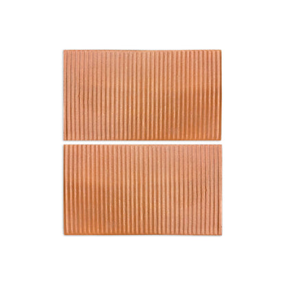 Ribbed Terracotta Satin 8.5"x11.5"