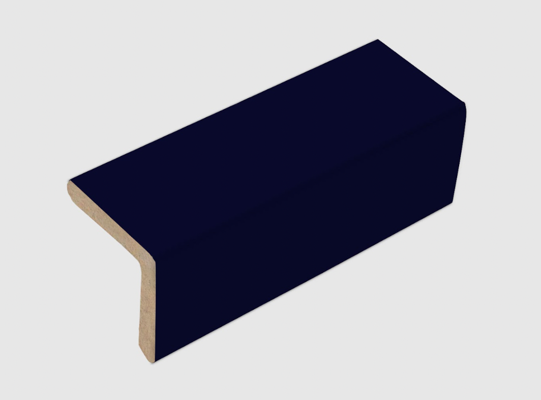 V Cap Dark Blue Gloss Tile 4"