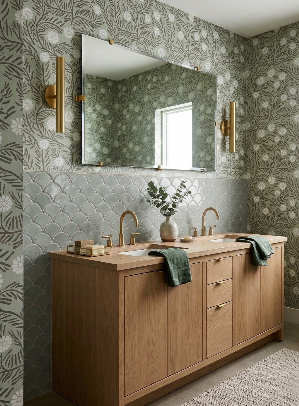 Paired with Silvestre Milk Wallpaper