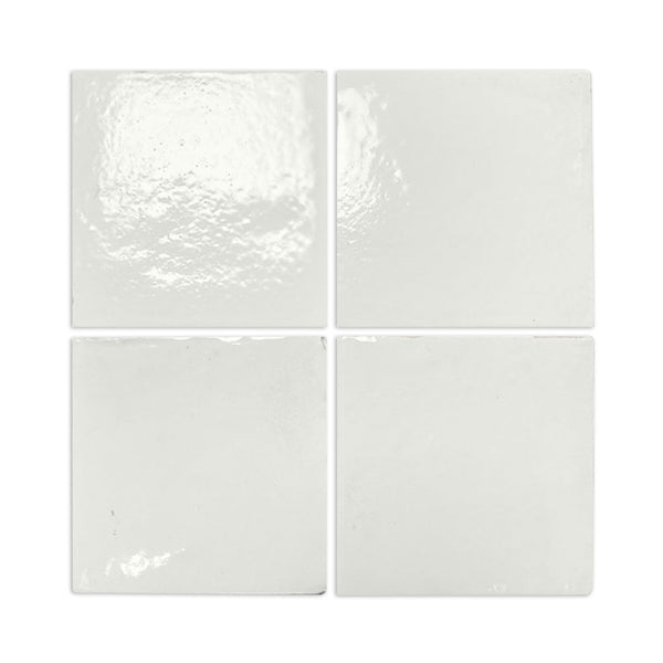 Glazed Smooth White Gloss 4"x4"