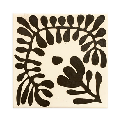 Sprig Vocho Black 8"x8"