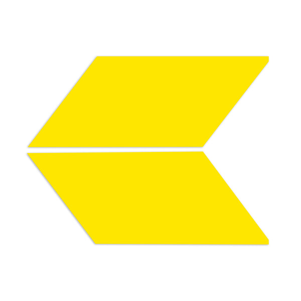 Parallelogram Yellow 4"x8"