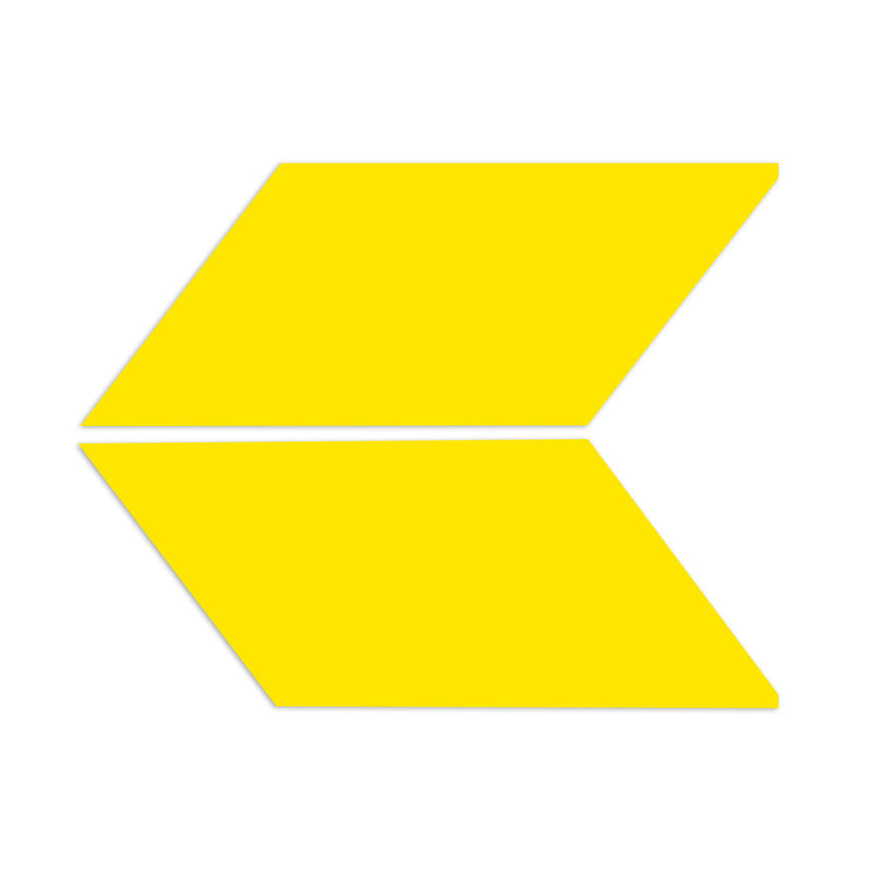Parallelogram Yellow 4"x8"