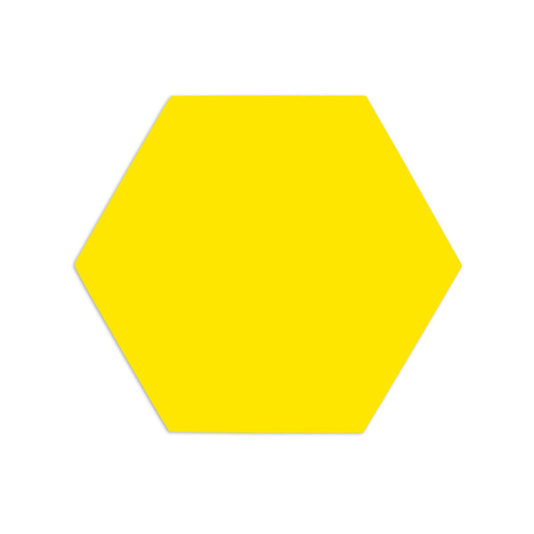 Hexagon Yellow 6"