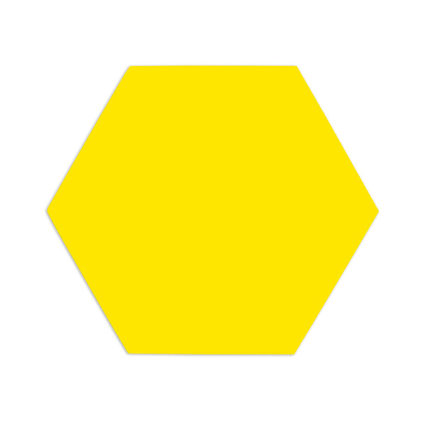 Hexagon Yellow 8"
