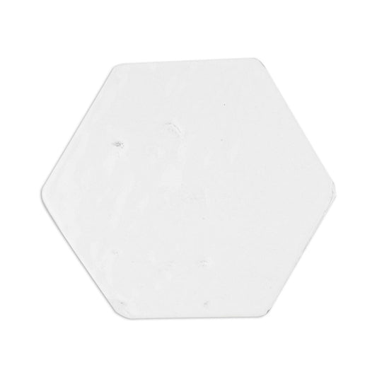 Glazed Hexagon Antique White Gloss 8"