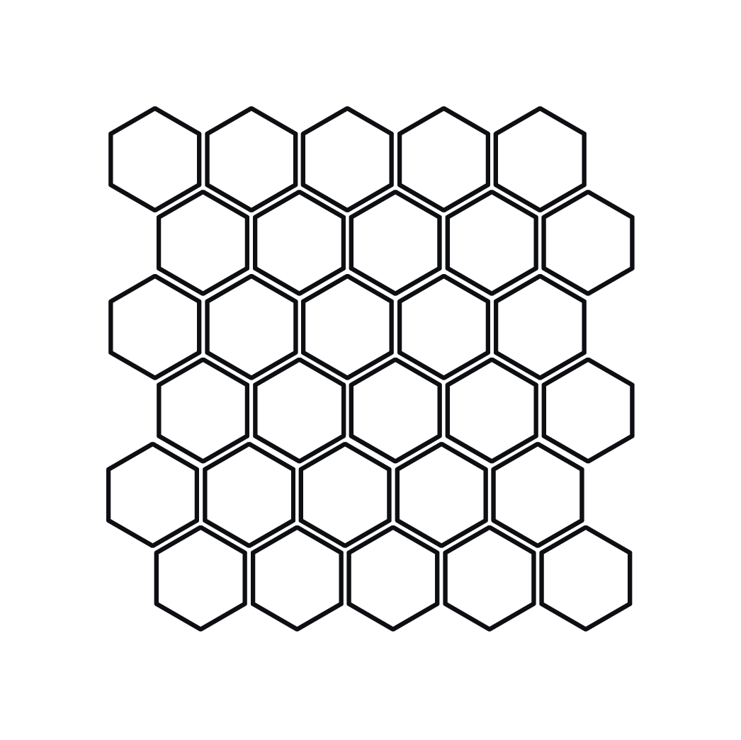 Hexagon Meshed 1"