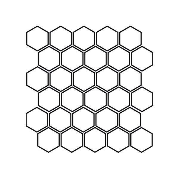 Hexagon Meshed 1"