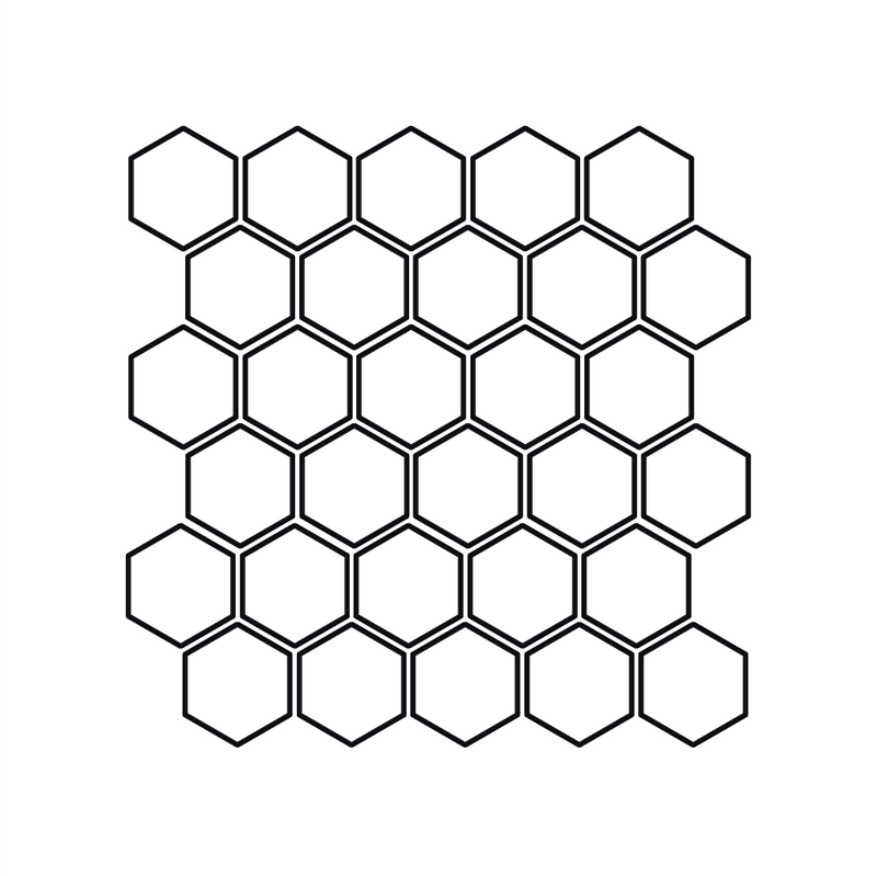 Hexagon Meshed 1"