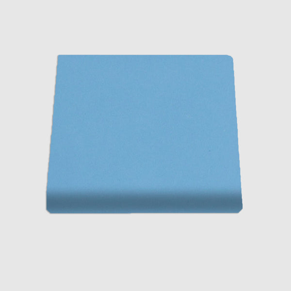 Single Bullnose Baby Blue Gloss Tile 4"x4"