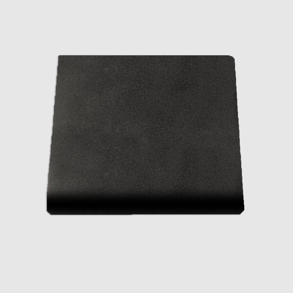 Single Bullnose Black Suede Matte Tile 4"x4"