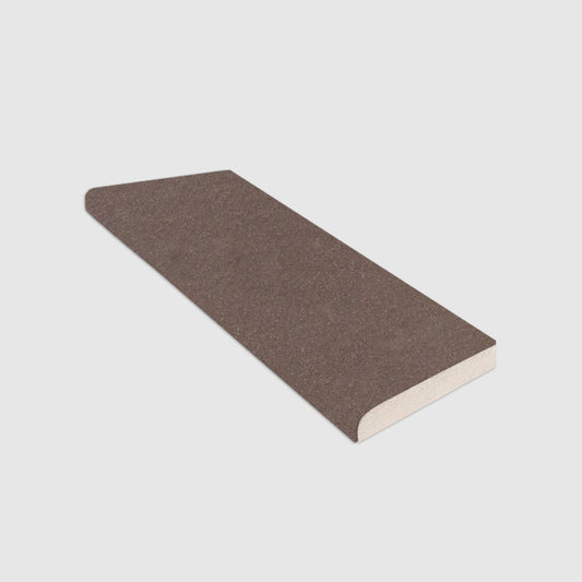 Single Bullnose Boot Brown Matte Tile 2"x8"