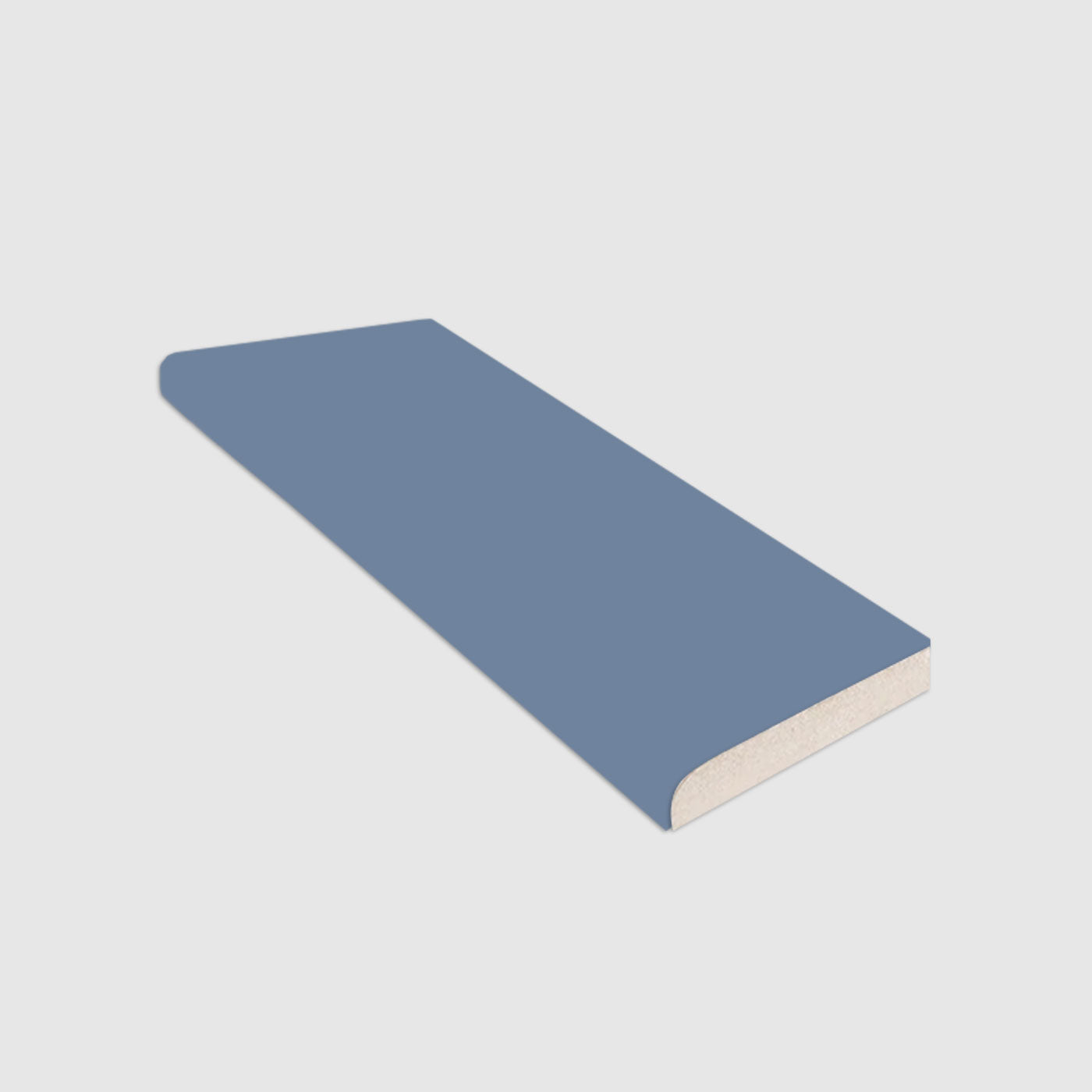 Single Bullnose Denim Matte Tile 2"x8"